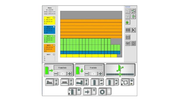 Behringer automatische Plattensäge LPS25-250-6A Steuerung mit Nesting-Funktionalitäten