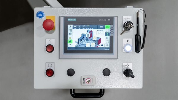 Automatische Tischbandsäge Behringer LPS-TA intuitive Steuerung mit Touch-Screen